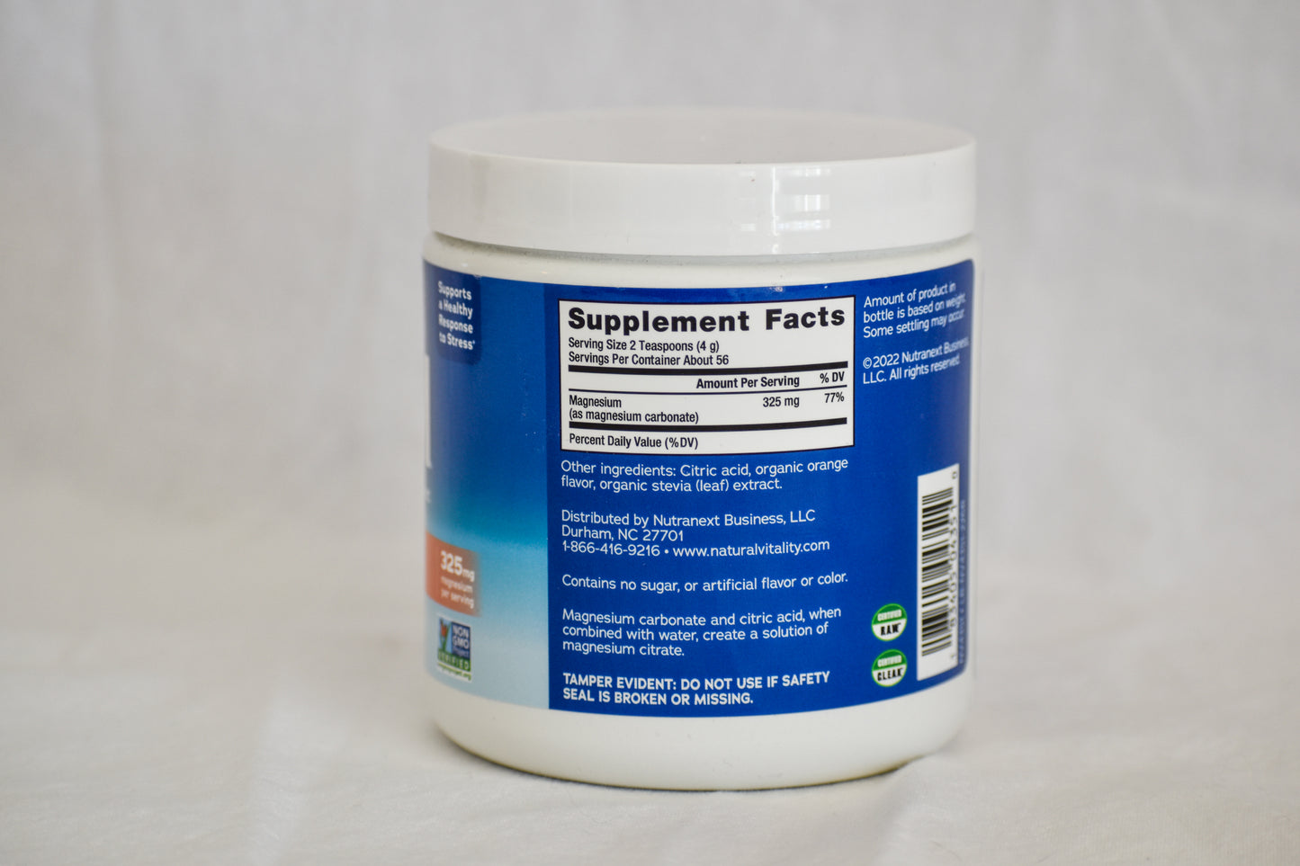 Natural Calm Magnesium Powder Orange