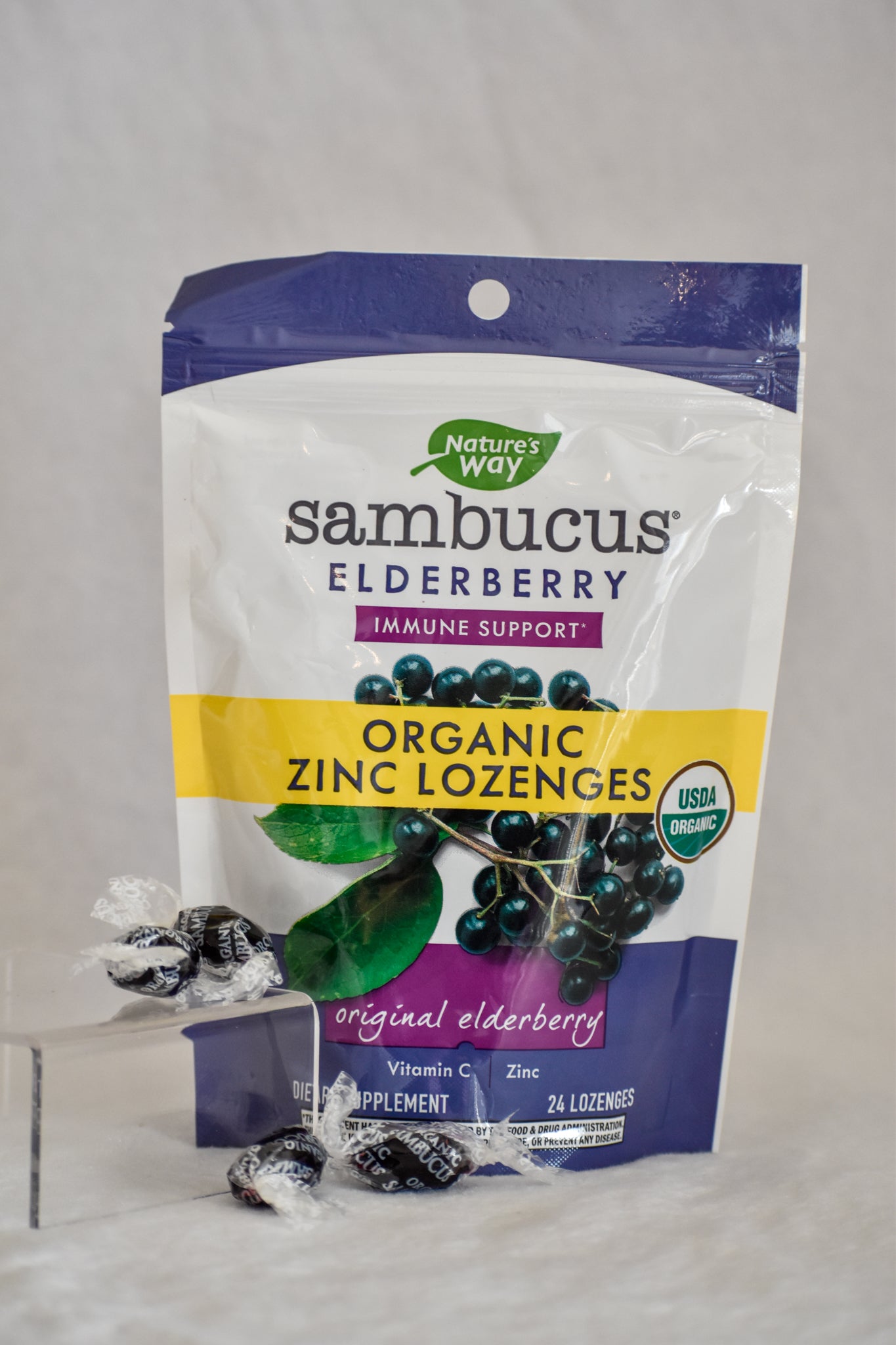 Elderberry Organic Zinc Lozenges