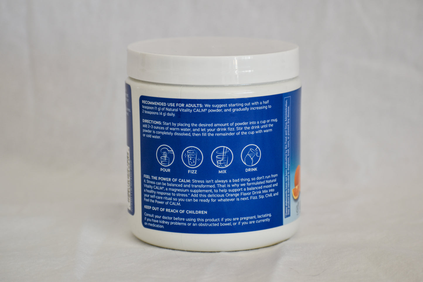 Natural Calm Magnesium Powder Orange